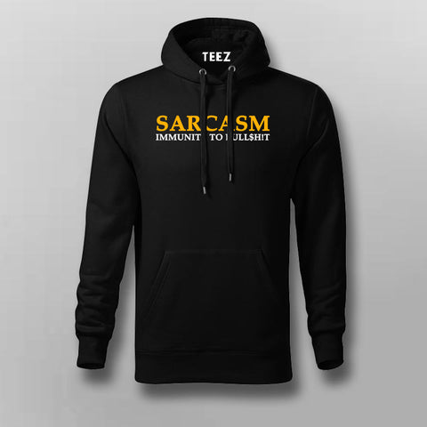 Sarcasm Immunity To Bullshit Hoodies For Men