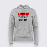 Warning - May Talk about Bitcoin randomly t shirt for Women