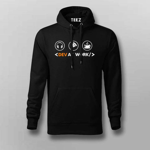 Dev At Work Hoodies For Men