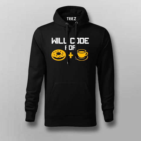 Will Code For Donut and Coffee Hoodies For Men Online