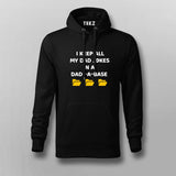 I Keep  All My Dad Jokes In a Dad-A-Base Funny Hoodies for Men