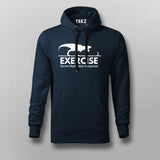 Buy this Exercise Funny T-rex Chasing Motivation Hoodie for Men.