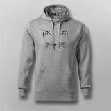 Cat Face Meow Graphic Hoodie for Cat Lovers
