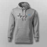 Travel Airplane Love HeartBeat Hoodies For Men