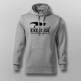 Buy this Exercise Funny T-rex Chasing Motivation Hoodie for Men.