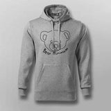Bear Minimum: Minimalist Design Men's Hoodie