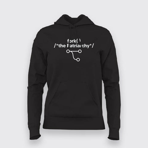 Buy This Fork the Patriarchy Slogan Programmer Hoodies For Women online india