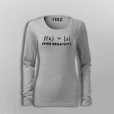 Avoid Negativity Maths Funny T-Shirt For   Women