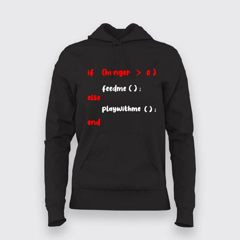 Monolata If Hungry Feed me Programming Hoodies For Women Online India