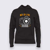 Never Lose Focus Photography Camera  Hoodies For Women Online India