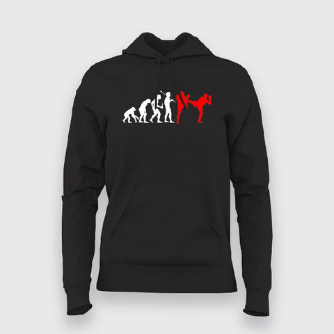 KickBoxing Evolution  Hoodie For Women Online India