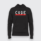 Code A Little Test A Lot ! Hoodies For Women