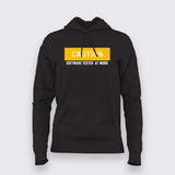 Caution Software Tester  At Work  Hoodies For Women Online