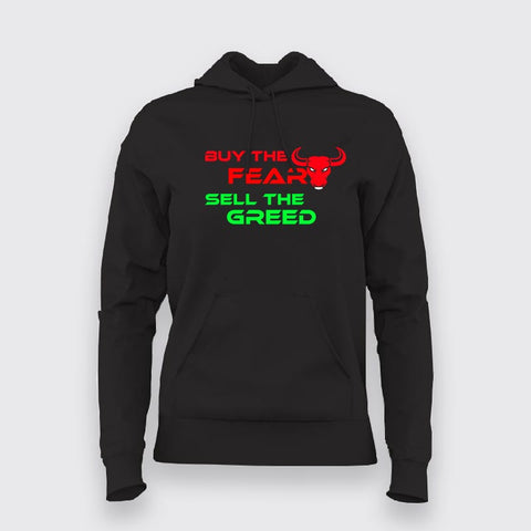 Buy The Fear Sell The Greed Stock Market Hoodies For Women Online India