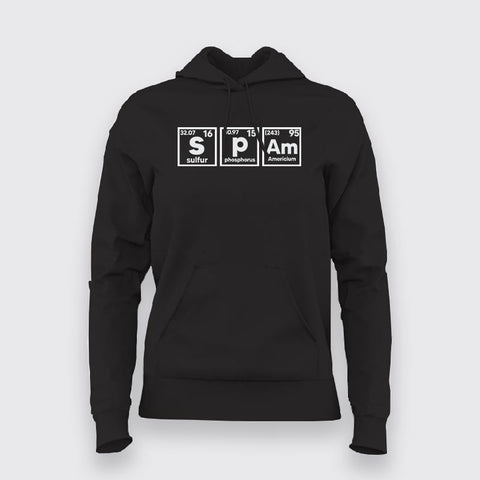 Spam (SP-Am) Periodic Table Elements Spam Hoodies For Women