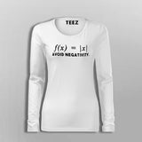 Avoid Negativity Maths Funny T-Shirt For   Women