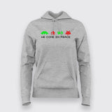 Space Invaders we come in peace Hoodies For Women