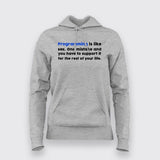 Programming Is Like Sex Funny Programming Joke T-Shirt For Women