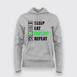 Sleep Eat ChatGPT Repeat Women's Tee