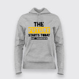 The Future Starts Today Not Tomorrow  Hoodies For Women