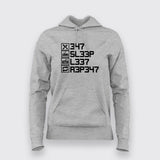 Eat Sleep Leet Repeat  Hoodies For Women Online India