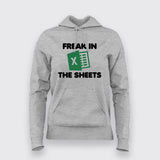 Freak in the Sheets Funny Meme T-Shirt For Women