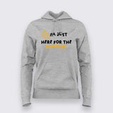 I am Just here for the Samosas Funny Hindi Desi Hoodie For Men