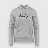 Travel Airplane Love HeartBeat  Hoodies For Women Online India