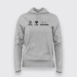 Peace Love Programming Hoodies For Women Online India