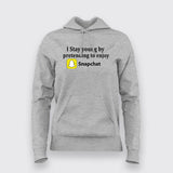 I Stay Young By Pretending To Enjoy Snapchat Funny T-Shirt For Women
