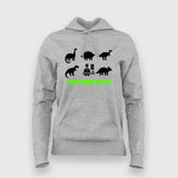 Programmer Saurus Funny Programming Hoodies For Women