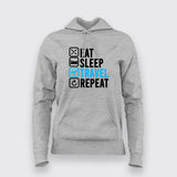 Eat Sleep Travel Repeat  Hoodies For Women Online India