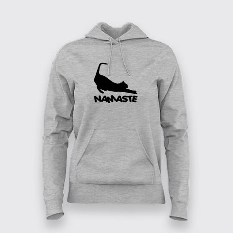 Namaste Cat Funny Yoga Hoodies For Women Online India 