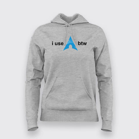 Btw I Use Linux Arch Hoodies For Women Online India
