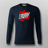2 Wheels 1 Engine 0 Limits Motorcycle T-Shirt For Men