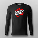 2 Wheels 1 Engine 0 Limits Motorcycle T-Shirt Full Sleeve India