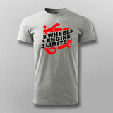 2 Wheels 1 Engine 0 Limits Motorcycle T-Shirt For Men