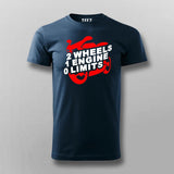 2 Wheels 1 Engine 0 Limits Motorcycle T-Shirt For Men