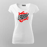 2 Wheels 1 Engine 0 Limits Motorcycle T-Shirt For Women India