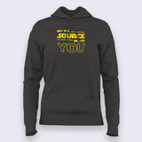 May The Source Be With You! Linux/Starwars Hoodies For Women India