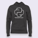 Python - Readability Counts Hoodies For Women India