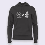 Python Greater Than java Hoodies For Women