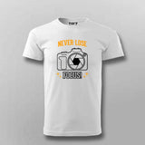 Never Lose Focus Photography Camera  T-Shirt For Men India