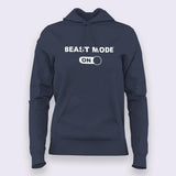 Beast Mode ON Gym - Motivational Hoodies For Women India