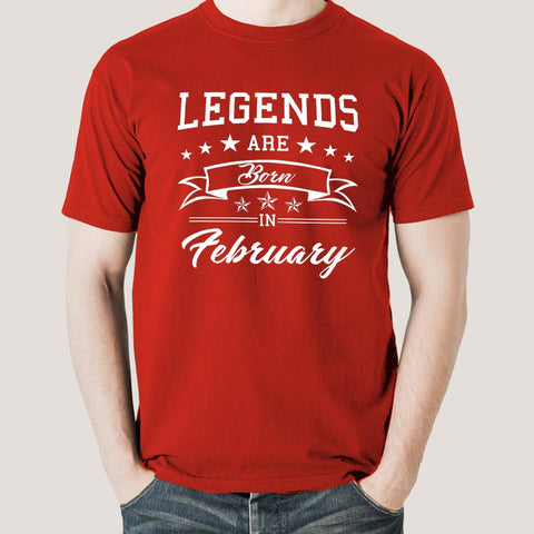 Legends are born in February Men's T-shirt