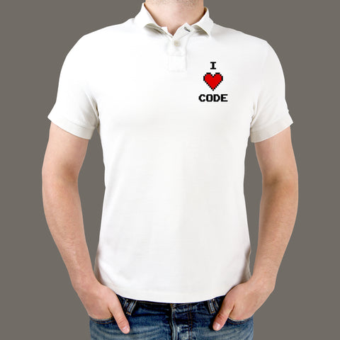 I Love Code  Polo T-Shirt For Men India