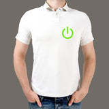 Power Button Polo T-Shirt For Men