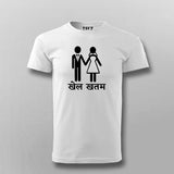 Khel Khatm Game Over Funny Hindi T-shirt For Men
