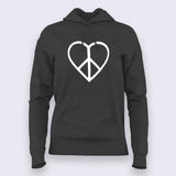 Love and Peace Hoodies For Women India