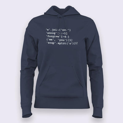 'Never' 'Gonna' 'Give' Python Code Hoodies For Women India